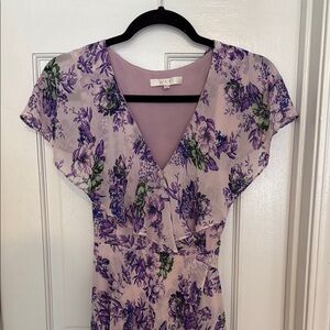 Purple Floral Women's Dress